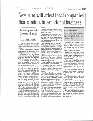 St. Louis Post-Dispatch — the euro and local companies document preview