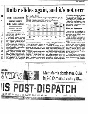 St. Louis Post — article on the dollar document preview